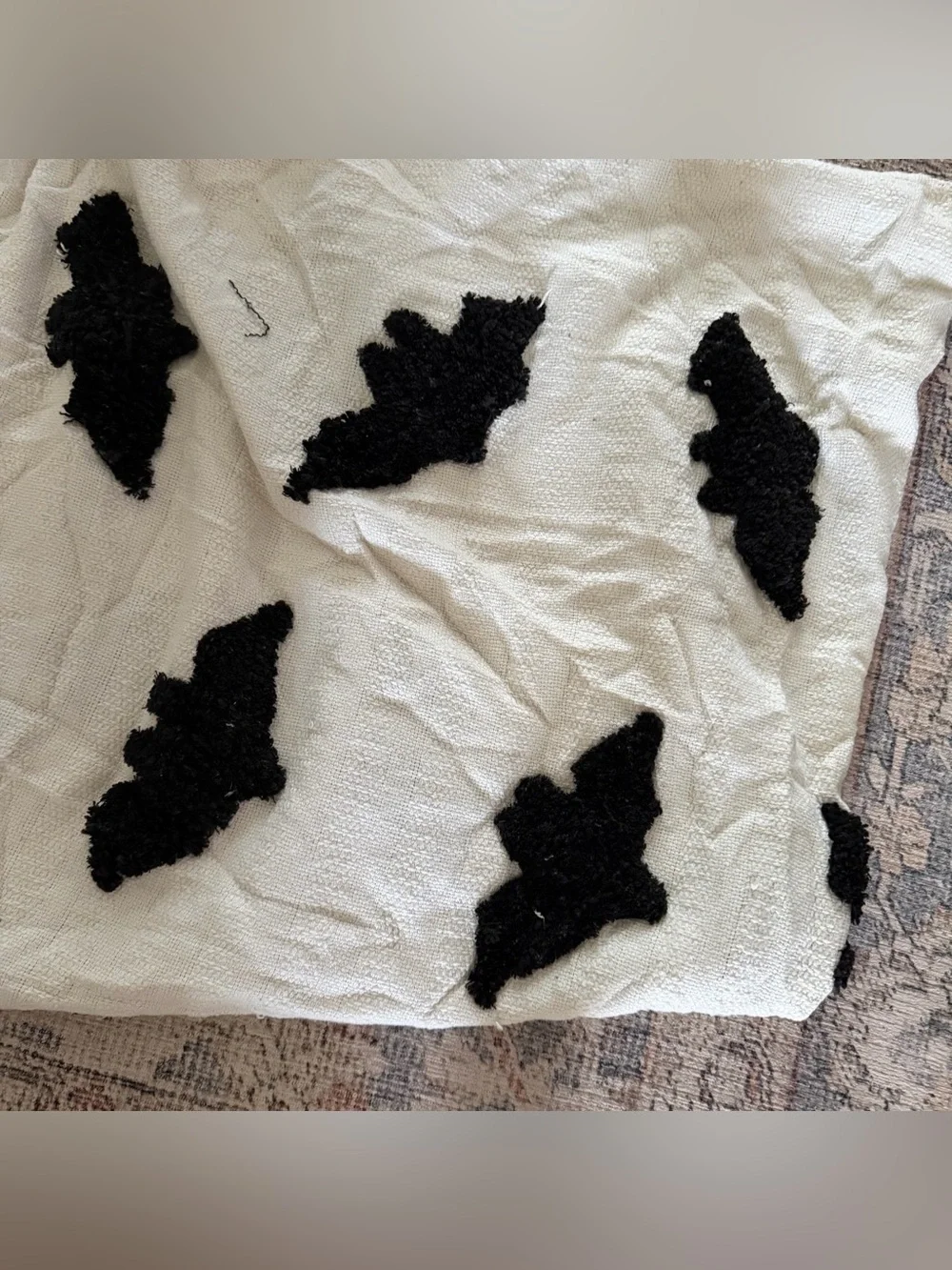 Rachel Zoe bat plush Halloween decor throw blanket